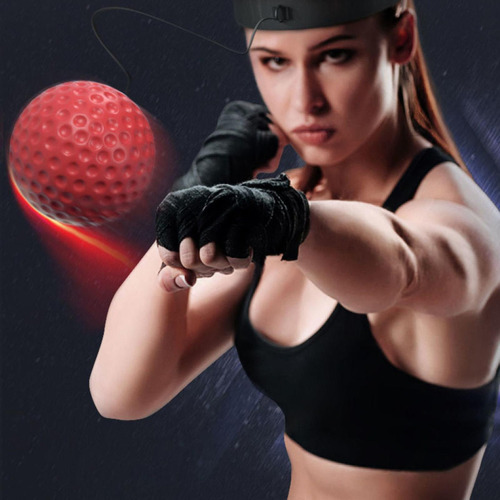 Pelota De Reflejo De Boxeo, Diadema, Práctica De Rojo