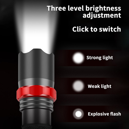 Linterna Led De Aleación De Aluminio M Con Luz Fuerte, Multi