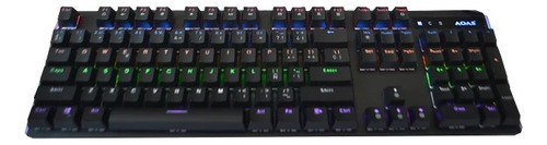 Teclado Mecánico Compacto 60% Rgb Switch Blue Idioma Español Negro Español Latinoamérica