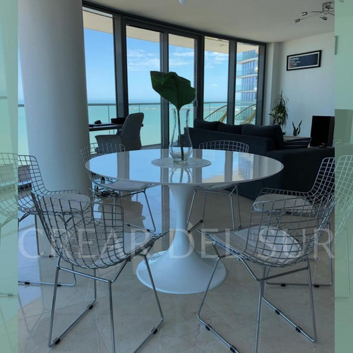 Mesa Tulip Saarinen Comedor 1,40 De Diam Gelcoat