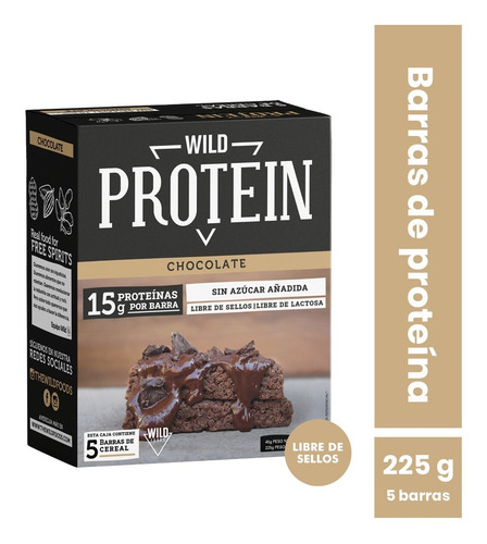 Imagen 1 de 1 de Wild Protein Chocolate 5 Unidades