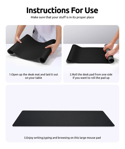 Protector De Escritorio Ysagi, Piel Impermeable, 90 X 45 Cm,