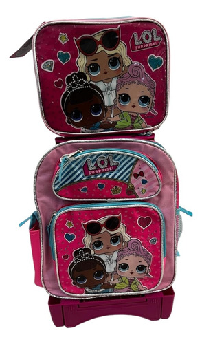 Mochila Lol Kinder Con Lonchera Mod B18lo38331-pi Color Rosa