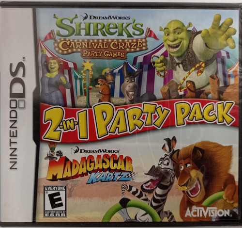 Ds 2 Em 1 Party Sherek S Carnival Craze & Madagascar Kartz