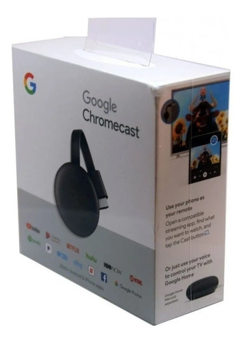 Google Chromecast GA00439 3ª geração Full HD carvão