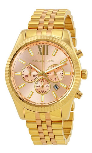 Relógio Michael Kors Dourado E Rose Mk6473/5xn - Original