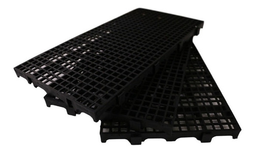 Imagem 1 de 4 de 10 Palete Pallet Estrado Chao Plástico Preto 2,5 X 25 X 50