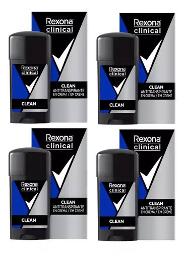 Desodorante Rexona Aerosol Men Clinical Clean 150ml - Kit com 4 Unidades