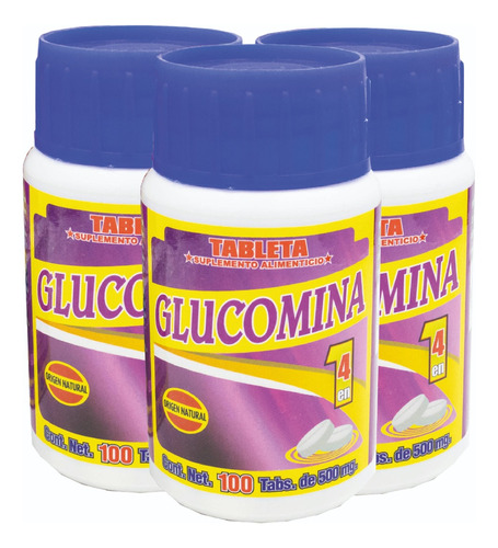 Kit 3 Suplemento Alimenticio Glucosamina 4 En 1