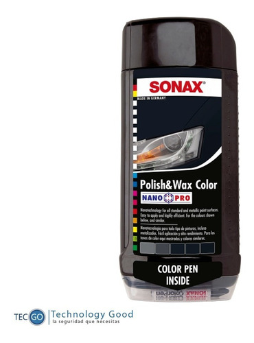Cera Liquida De Auto Negro Sonax 500ml/pintura/rayones