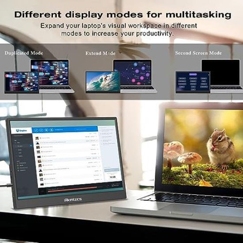 Pantalla Táctil De Monitor Portátil Akntzcs 14 Fhd Usbc Ips