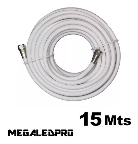Imagen 3 de 5 de Cable Coaxial Rg6 15 Mts Alta Calidad + Conectores
