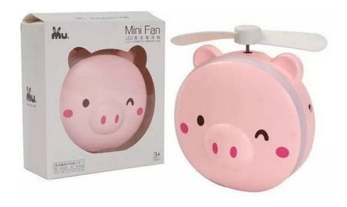 Imagen 8 de 10 de Espejo Ventilador Con Luz Led Modelo Cerdito