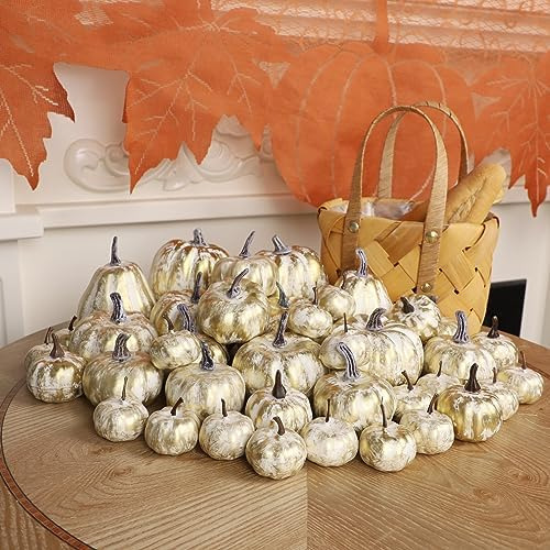 Winemana 46 Piezas De Calabazas Artificiales De Varios Tamañ