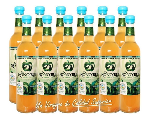 12 Pack Vinagre De Sidra De Manzana Orgánico Con Nata Madre