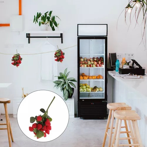 Fiesta De Decoración De Fresa Roja De Fruta Falsa Realista