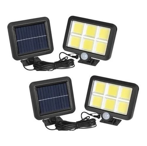 Pack X2 Foco Led Focos Exteriores Foco Led Solar 250 Watts