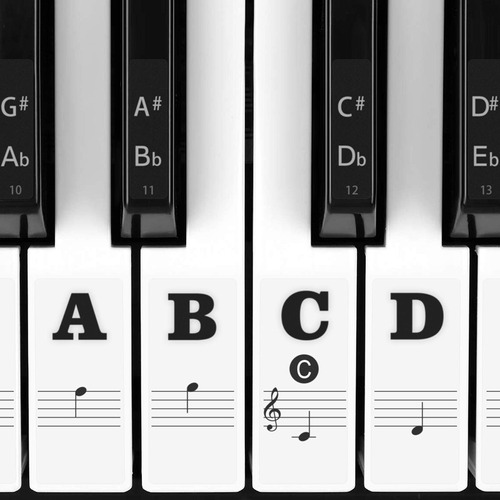 Calcomanía De Notas Para Piano Pegatinas De Piano Para Tecla