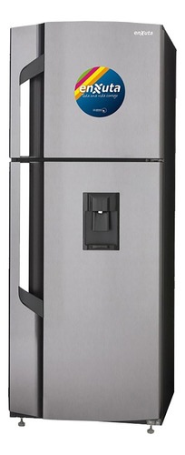 Heladera Refrigerador Freezer Enxuta 258l Frío Seco Ac. Inox