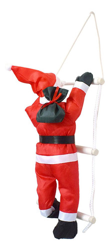 Colgante De Escalera De Cuerda De Papá Noel 12,5 Cm X 30 Cm