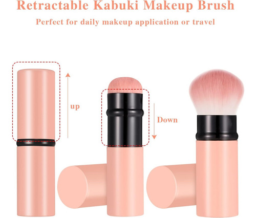 Brocha De Maquillaje Retráctil,brocha Viaje, Brocha Portátil