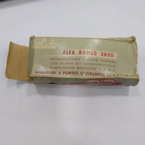 Antiguo Auto Alfa Romeo 2600 Solido Francia 1/43 Caja Orig