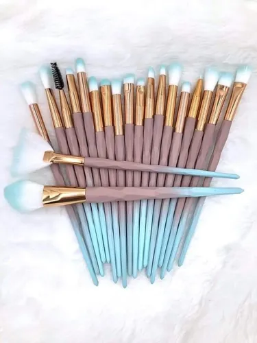 Brochas Punta Diamante Unicornio Set Con 20 Piezas Regalo