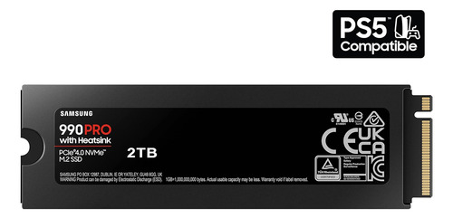 Samsung 990 Pro W/ Heatsink Ssd 2tb, Pcie Gen4 M.2 2280 I...