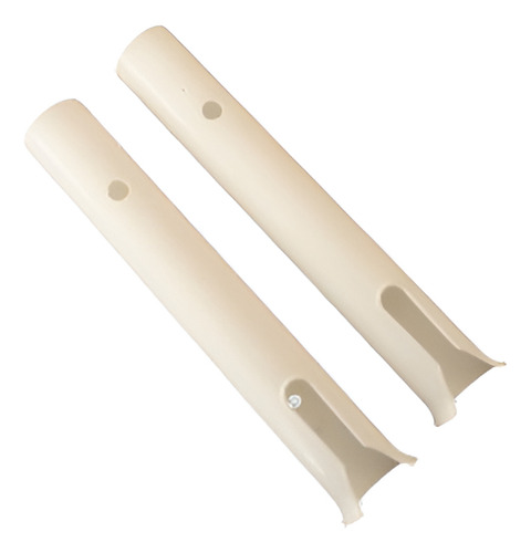 2pcs Blanco Barco Barra De Plástico Porta 1 Tubo Pesca Plást