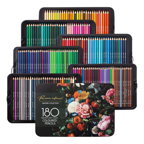Raam Refined 180 Lapiz Color Premium Para Colorear Adulto