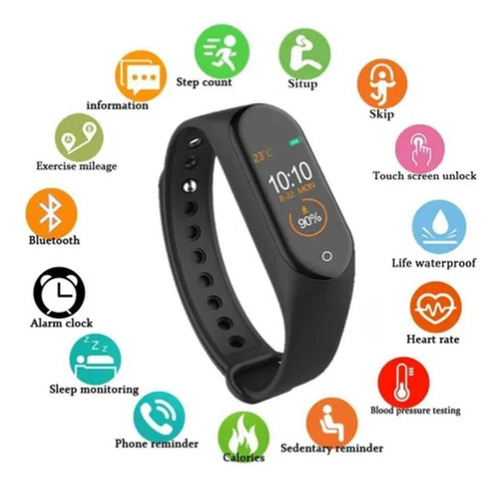 Reloj Inteligente Smart Band Bluetooth Negro M3