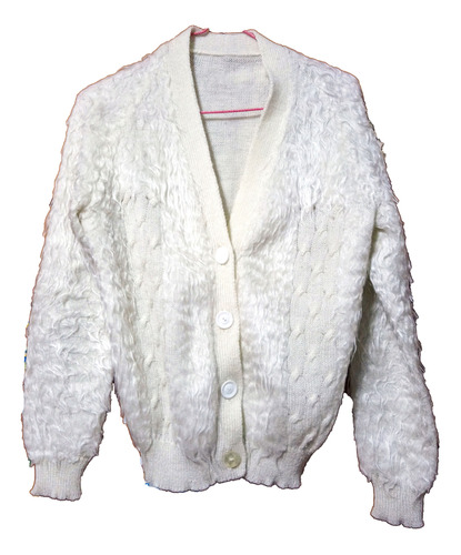 Saco Sweater De Lana Con Pelos T40 Vintage