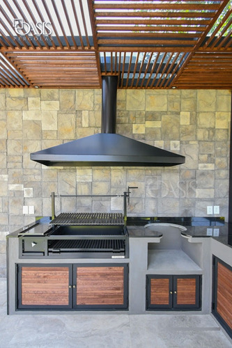 Campana Para Asador 100x60cm Con Motor Extractor