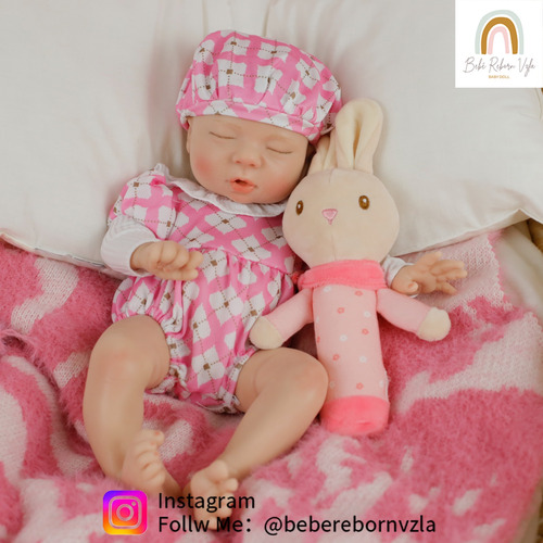 Bebe Reborn Carolina 33cm 100% Silicon Toma Agua Y Orina
