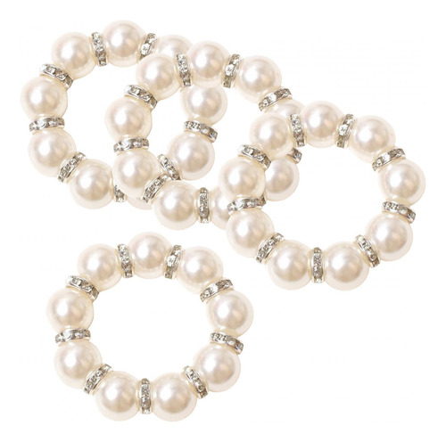 5 X 4 Uds. De Hebillas De Servilleta De Diamantes De