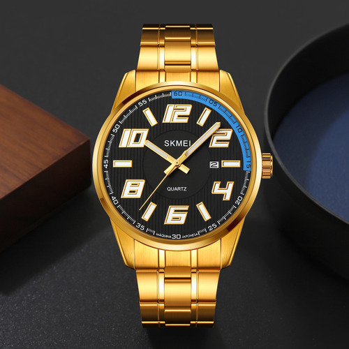 Reloj Hombre Skmei 2088 - Analógico - Ø44mm Malla Sk-2088gd