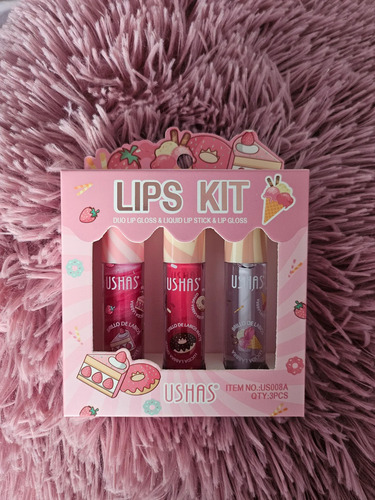 Kit Maquillaje Labios Gloss Color + Matte + Gloss Hidratante
