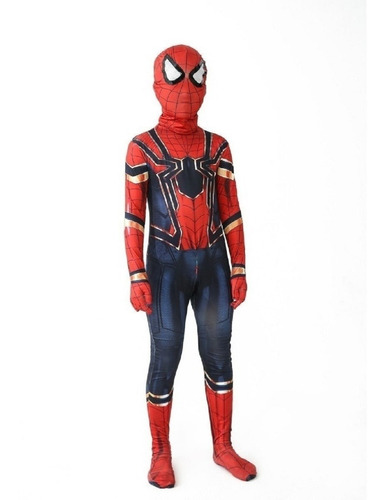 Fantasia Infantil Homem Aranha Ferro Dourada Spider Man