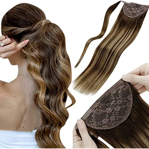Laavoo Balayage Hair Extensions Ponytail Human Hair Y9wfk