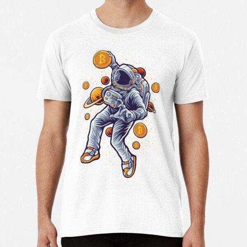 Remera Bitcoin Btc Crypto Basketball In Space Algodon Premiu