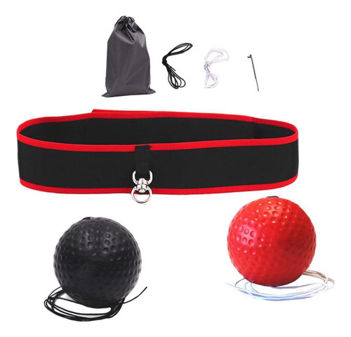 4 Pelota De Reflejo De Boxeo Para Adultos Y Bolas Rojas