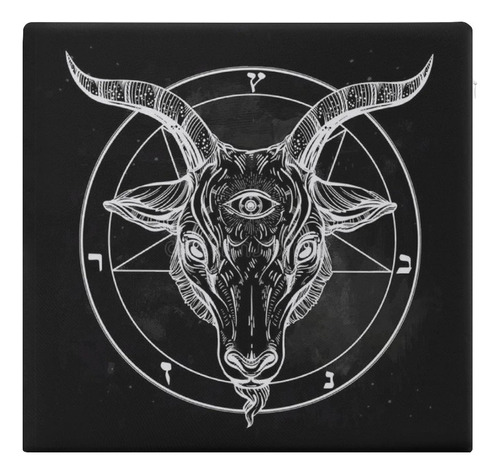 Pentagram With Demon Baphomet - Cojín Satánico Para Asiento