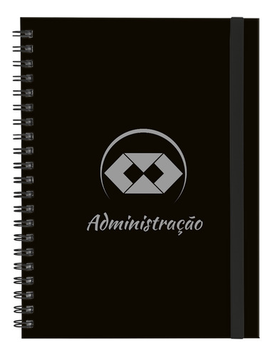 Caderno Universitário Plus Profissões Preto Prata 1 Matéria Cor Administração