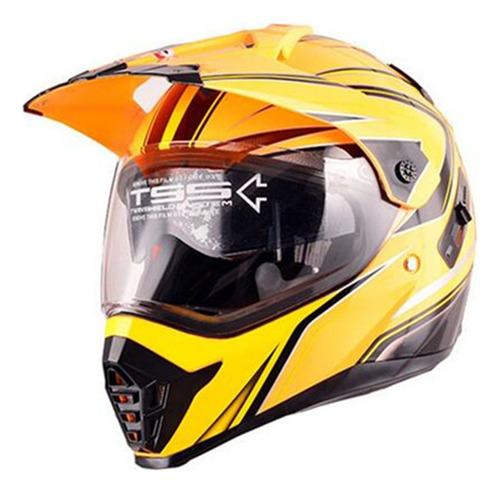 Casco De Motocross De Lente Dual Canal De Televisión