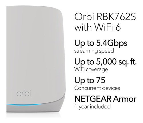 Sistema Wifi 6 Netgear Orbi Rbk762s + 1 Satélite