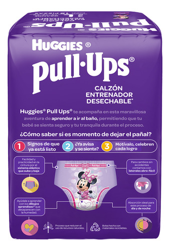 Calzones Entrenadores Niña Huggies Pull-ups Grande 15 Piezas