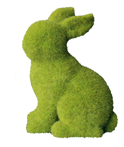 Estatua De Conejo Flocado Para Pascua, Decoración De Resina