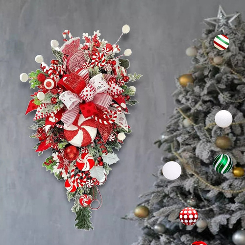 Guirnalda Colgante De Puerta De Pared Con De Navidad, Corona