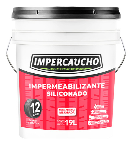 Impercaucho 19 Litros. 12 Años Terracota Satinado