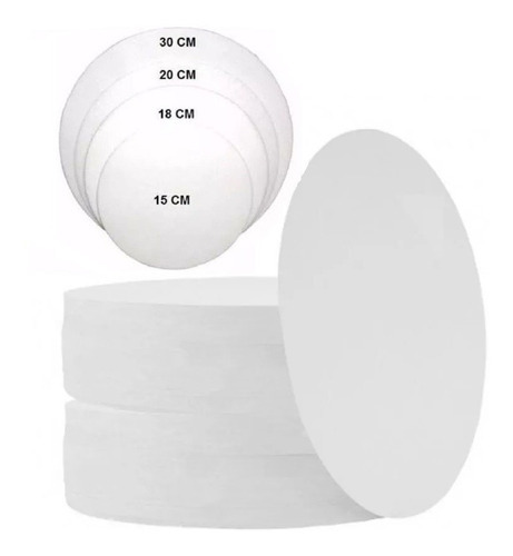 Disco De Isopor Para Pizza 15cm Ultra Fardo C/ 400 Unidades Cor Branco